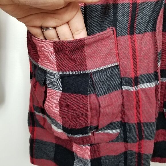 Hurley Plaid Hoodie Jacket. Red&Black XS - Picture 4 of 12